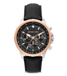 Michael Kors Black Cortlandt Chronograph Dial Watch
