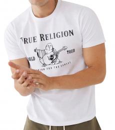 True Religion Optic White Classic Buddha Logo T-Shirt