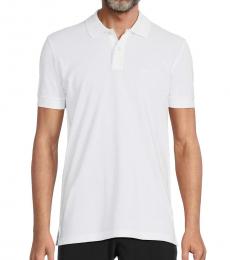 Hugo Boss White Solid Logo Polo