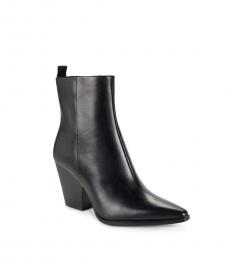 Karl Lagerfeld Black Leather Ankle Boots