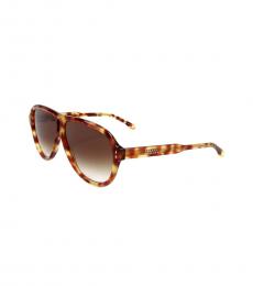 Isabel Marant Brown Havana Pilot Sunglasses