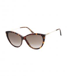 Jimmy Choo Dark Brown Cat-Eye Sunglasses