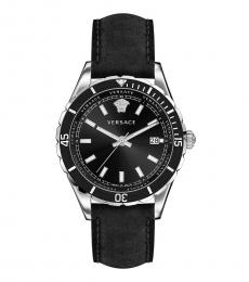 Versace Black Logo Black Dial Watch