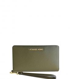 Michael Kors Green Jet Set Travel Wallet