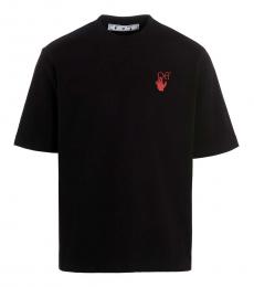 Black Logo Starred Arrow T-Shirt