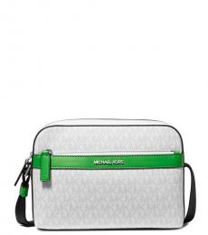 Michael Kors White Cooper Small Crossbody Bag