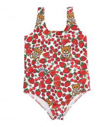 Moschino Girls Multicolor Teddy 1 Piece Swimsuit