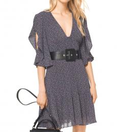 Michael Kors Black White Leopard Peekaboo Dress