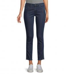 AG Adriano Goldschmied Indigo Mid-Rise Ankle Jeans