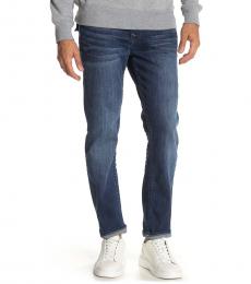 True Religion Blue Rocco Flap Straight Leg Jeans