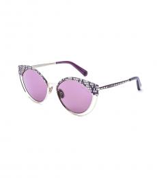 Roberto Cavalli Purple-Gold Cat Eye Sunglasses