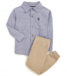 Calvin Klein 2 Piece Shirt/Joggers Set (Baby Boys)