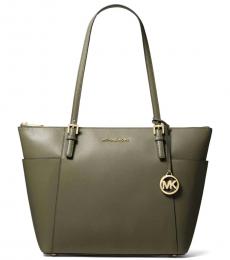 Michael Kors Olive Jet Set East West Large Tote