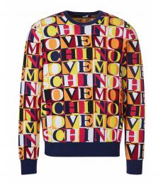 Love Moschino Multicolor Allover Logo Sweater