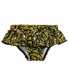 Stella McCartney Baby Girls Black Banana Print Swim Pants