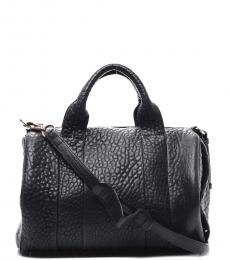 Alexander Wang Black/Dark Grey Solid Medium Satchel