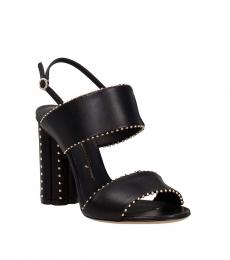 Black Slingback Leather Heels