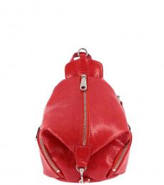Red Solid Mini Backpack