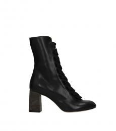 Chloe Black Lace Up Leather Boots