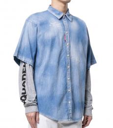 Light Blue Oversized Denim Shirt