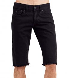 True Religion Black Straight Leg Denim Shorts