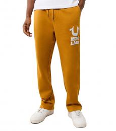 True Religion Mustard Logo Sweat Pant