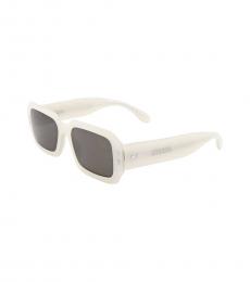 Isabel Marant White Rectangular Sunglasses