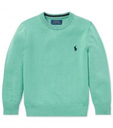 Ralph Lauren Little Boys Green Crew-Neck Sweater