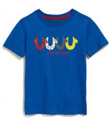 True Religion Little Boys Blue Horseshoe Logo T-Shirt
