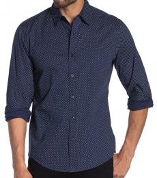Michael Kors Midnight Riley Dot Print Slim Fit Shirt