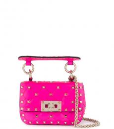 Valentino Garavani Fuchsia Rockstud Spike Mini Shoulder Bag