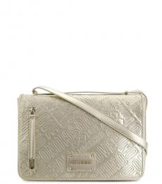 Love Moschino Pale Gold Embossed Large Shoulder Bag