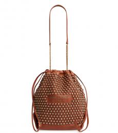 Saint Laurent Brown Pochon Medium Bucket Bag