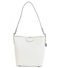 DKNY White Sullivan Small Bucket Bags