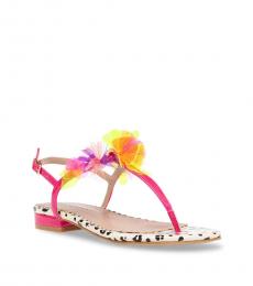 Betsey Johnson Fuschia Multi Hensly Dress Flats