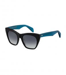 Blue Black Cat Eye Sunglasses