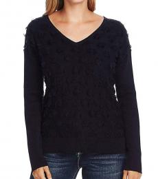 Black V-Neck Pullover Sweater