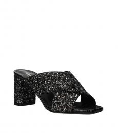 Saint Laurent Black Glitter Heels