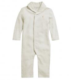 Baby Boys Oatmeal French-Rib Coverall