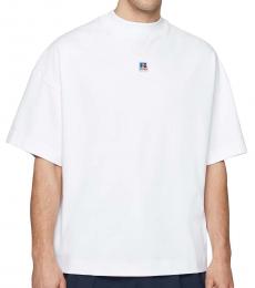 White Russell Athletic Unisex Relaxed-Fit T-Shirt