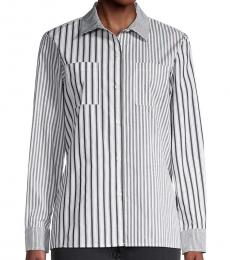 DKNY BlackWhite Striped Shirt