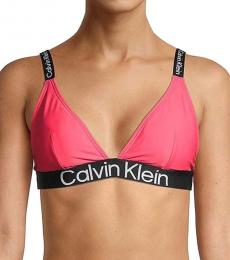 Calvin Klein Light Pink Triangle Bikini Top