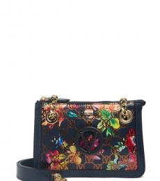 Mario Valentino Navy Blue Ginette Small Shoulder Bag