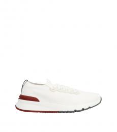 Brunello Cucinelli White Running Sock Sneakers