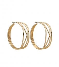 DKNY Golden Wire Hoop Earrings