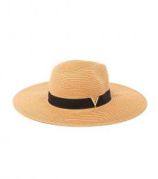 Vince Camuto Natural Grossgrain Panama Hat