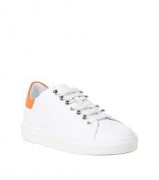 Moschino White Leather Sneakers