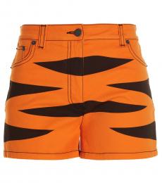 Orange Printed Shorts
