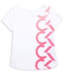 Calvin Klein Girls White Stacked Logo T-Shirt