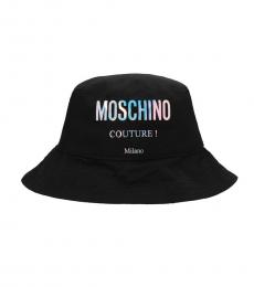 Moschino Black Logo Bucket Hat